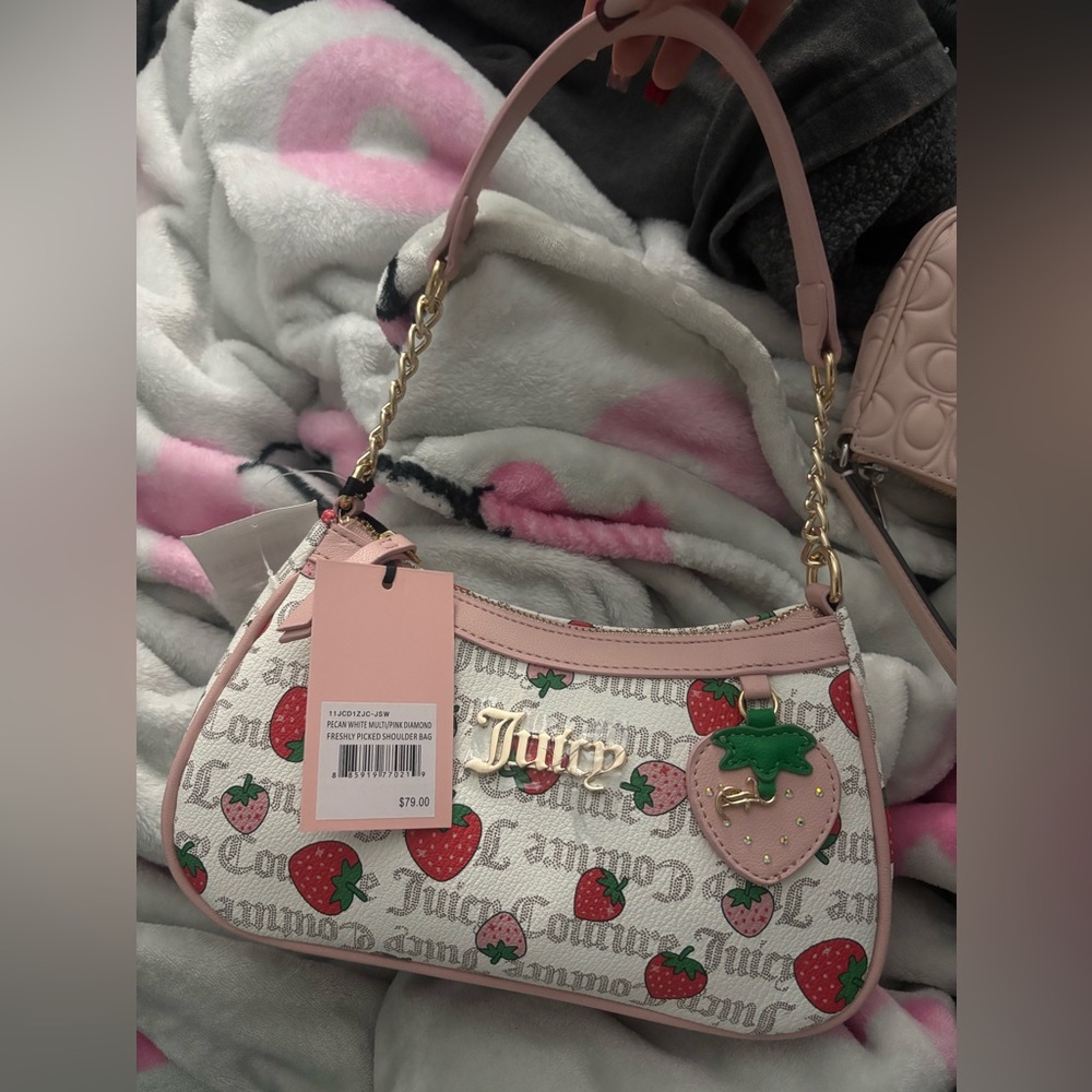Juicy Couture Pink and White Women's strawberry bag